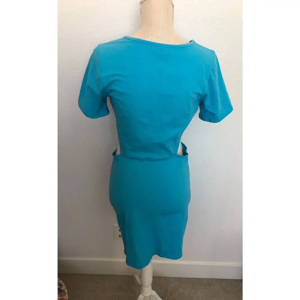 Rolla Coaster Electric Blue Cut Out T-shirt Dress - L - Picture 3 of 3